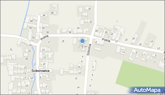 Ściborowice, Szkolna, 2, mapa Ściborowice