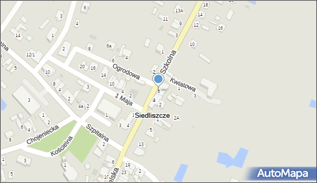 Siedliszcze, Szkolna, 6, mapa Siedliszcze