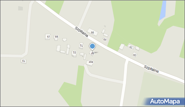 Siedliszcze, Szpitalna, 49, mapa Siedliszcze