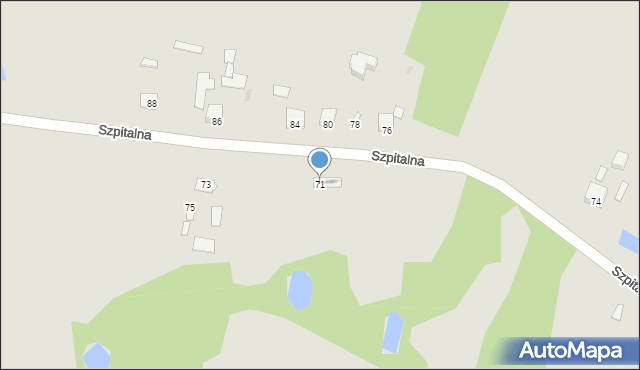 Siedliszcze, Szpitalna, 71, mapa Siedliszcze