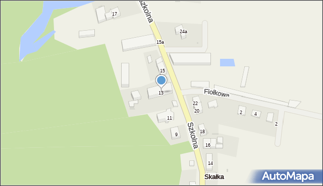 Skałka, Szkolna, 13, mapa Skałka
