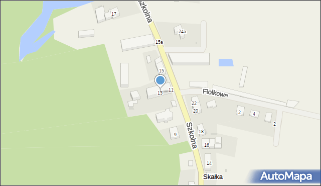 Skałka, Szkolna, 13, mapa Skałka