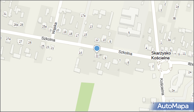 Skarżysko Kościelne, Szkolna, 11, mapa Skarżysko Kościelne