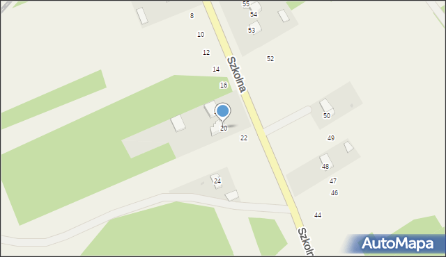 Skopanie, Szkolna, 20, mapa Skopanie