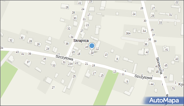 Skrajnica, Szczytowa, 14, mapa Skrajnica