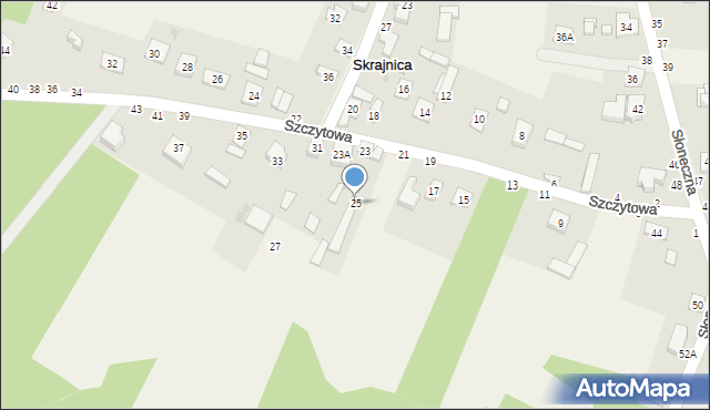 Skrajnica, Szczytowa, 25, mapa Skrajnica