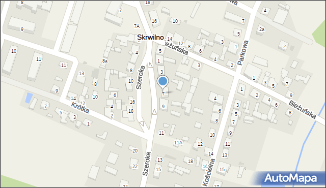 Skrwilno, Szeroka, 7, mapa Skrwilno