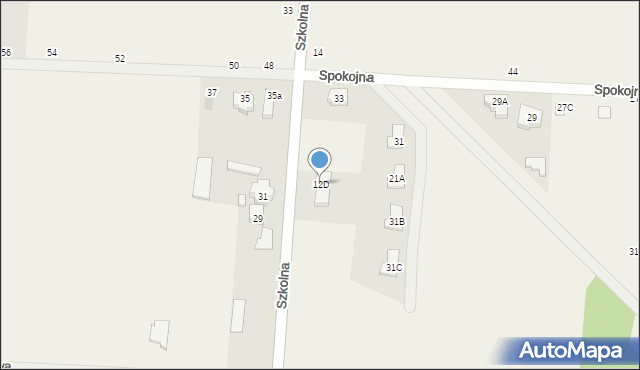 Skrzeszew, Szkolna, 12D, mapa Skrzeszew