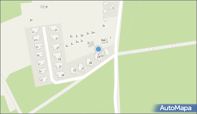 Skrzeszew, Szkolna, 1A, mapa Skrzeszew