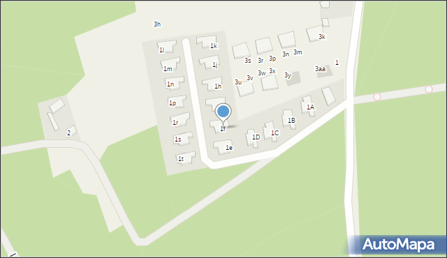 Skrzeszew, Szkolna, 1f, mapa Skrzeszew