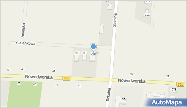 Skrzeszew, Szkolna, 29D, mapa Skrzeszew