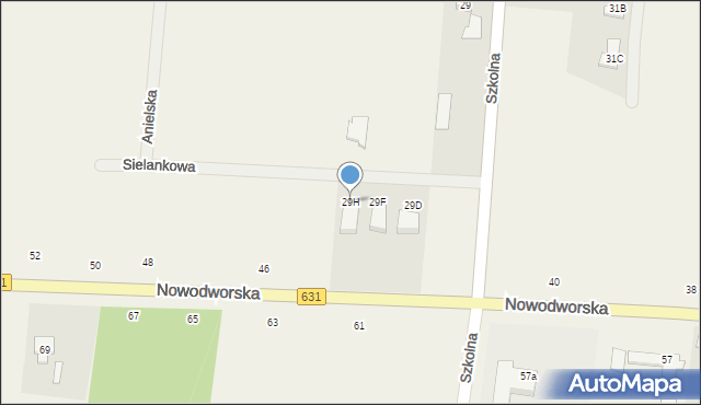 Skrzeszew, Szkolna, 29H, mapa Skrzeszew