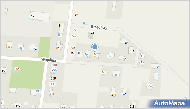 Skrzeszew, Szkolna, 8r, mapa Skrzeszew