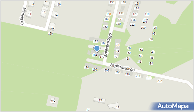 Słupsk, Szpilewskiego Stanisława, 182, mapa Słupska