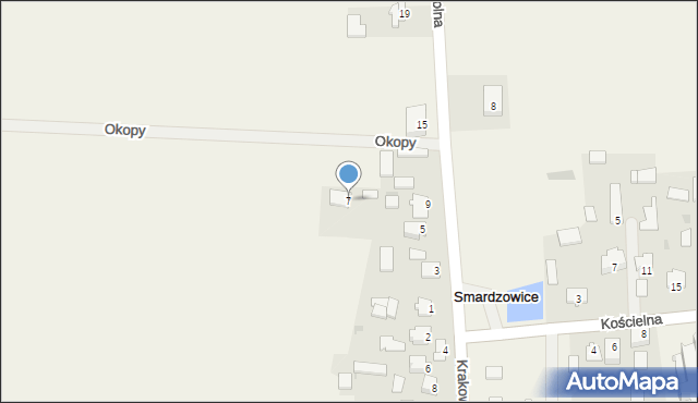 Smardzowice, Szkolna, 7, mapa Smardzowice