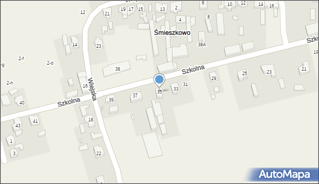 Śmieszkowo, Szkolna, 35, mapa Śmieszkowo