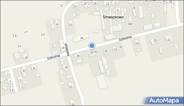 Śmieszkowo, Szkolna, 37, mapa Śmieszkowo