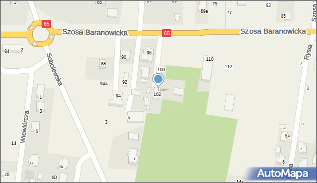Sobolewo, Szosa Baranowicka, 106, mapa Sobolewo