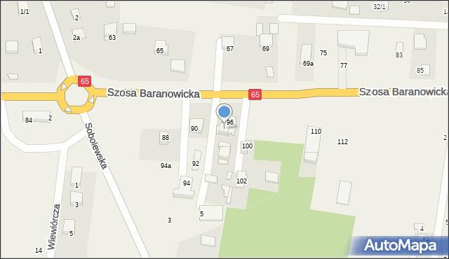 Sobolewo, Szosa Baranowicka, 98, mapa Sobolewo