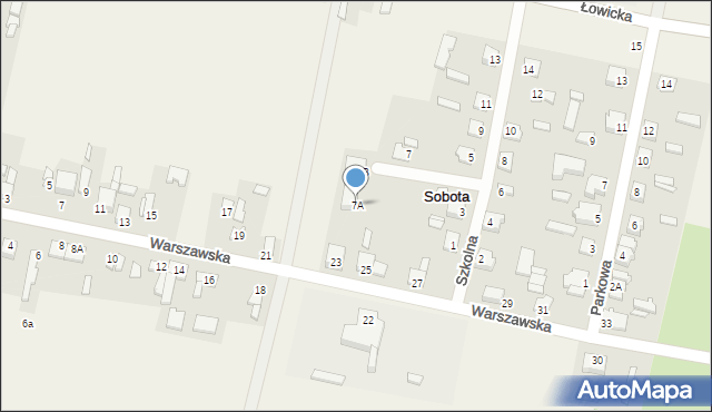 Sobota, Szkolna, 7A, mapa Sobota