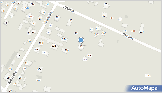 Sokołów Podlaski, Szkolna, 92, mapa Sokołów Podlaski