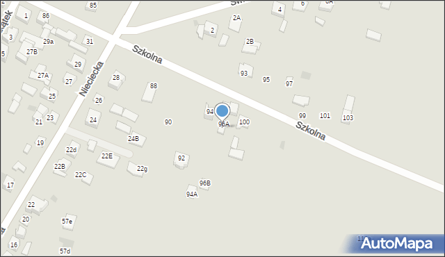 Sokołów Podlaski, Szkolna, 98A, mapa Sokołów Podlaski