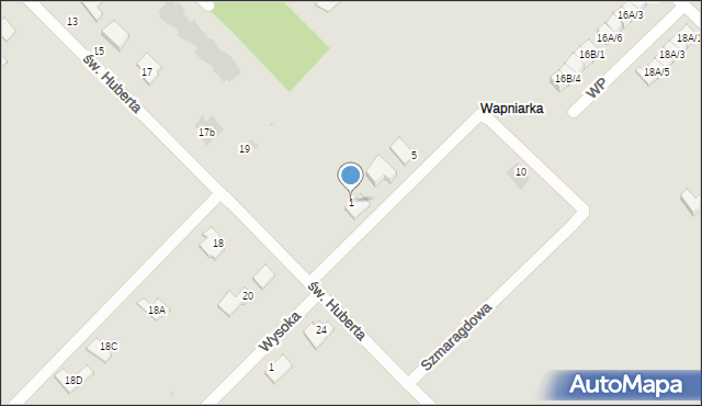 Sokołów Podlaski, Szmaragdowa, 1, mapa Sokołów Podlaski