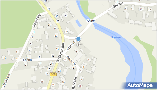 Solec, Szkolna, 4, mapa Solec