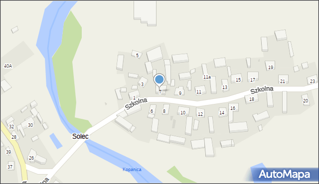 Solec, Szkolna, 7, mapa Solec