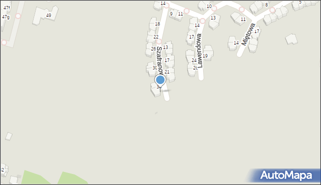 Sosnowiec, Szafranowa, 36, mapa Sosnowca