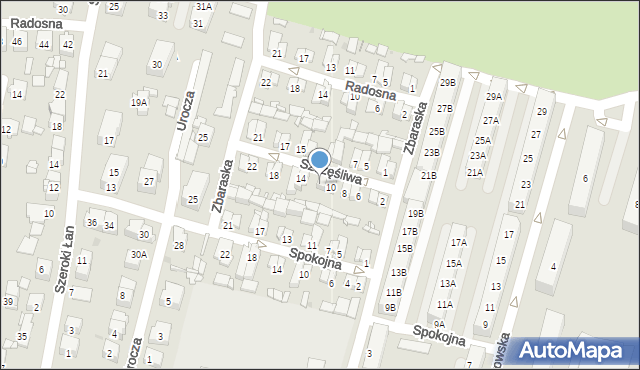 Sosnowiec, Szczęśliwa, 12, mapa Sosnowca