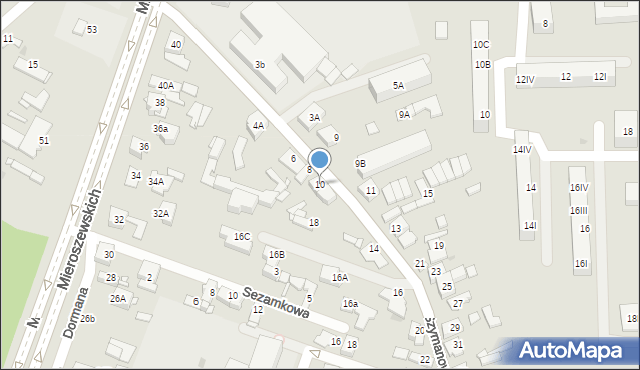 Sosnowiec, Szymanowskiego Karola, 10, mapa Sosnowca