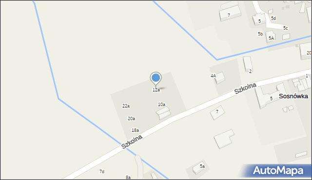 Sosnówka, Szkolna, 12a, mapa Sosnówka