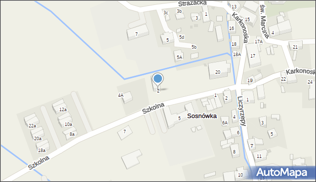 Sosnówka, Szkolna, 2, mapa Sosnówka