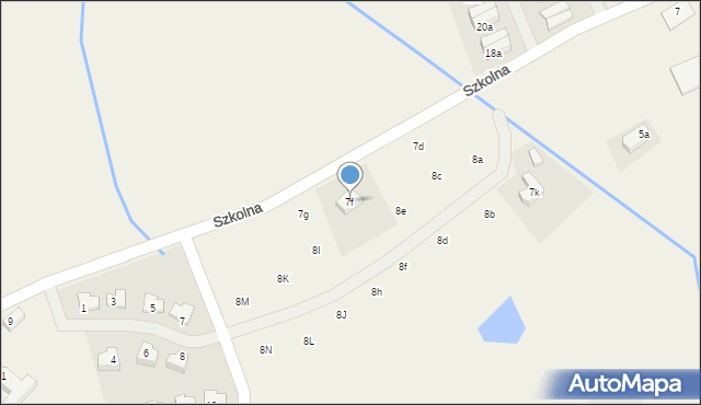 Sosnówka, Szkolna, 7f, mapa Sosnówka