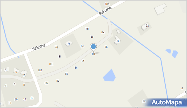 Sosnówka, Szkolna, 8d, mapa Sosnówka