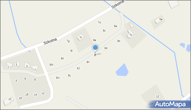 Sosnówka, Szkolna, 8f, mapa Sosnówka