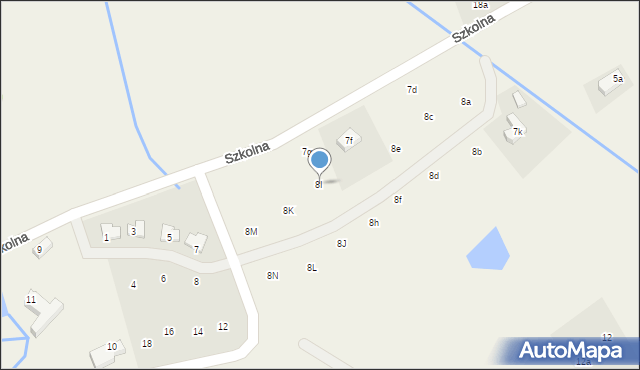 Sosnówka, Szkolna, 8I, mapa Sosnówka