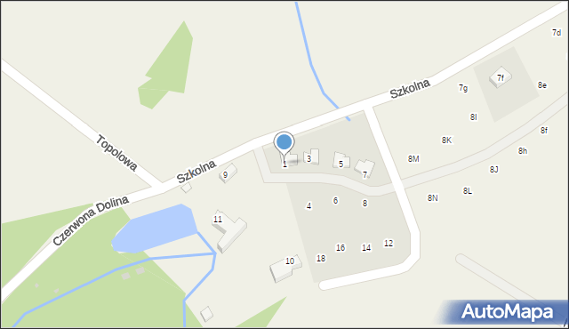 Sosnówka, Szkolna, 9A, mapa Sosnówka