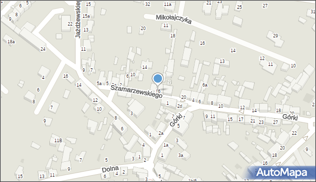 Środa Wielkopolska, Szamarzewskiego Augustyna, 16, mapa Środa Wielkopolska