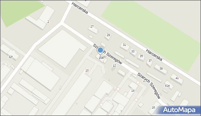 Środa Wielkopolska, Szarych Szeregów, 10A, mapa Środa Wielkopolska