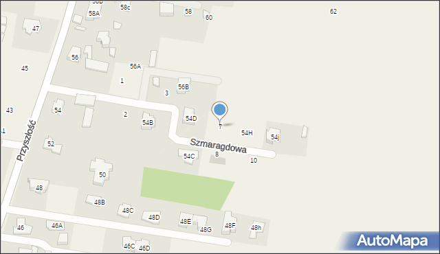 Stanisławów Pierwszy, Szmaragdowa, 7, mapa Stanisławów Pierwszy