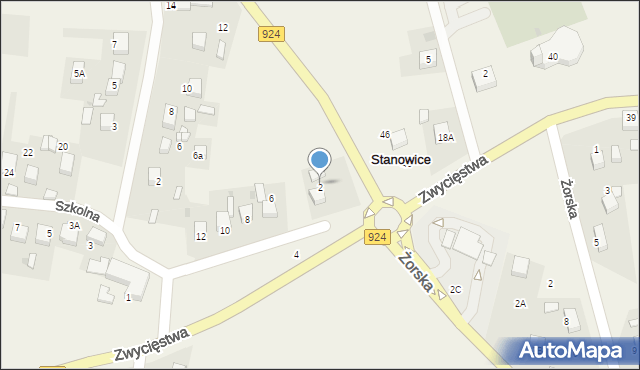 Stanowice, Szkolna, 2, mapa Stanowice