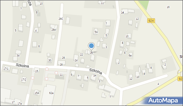 Stanowice, Szkolna, 20, mapa Stanowice