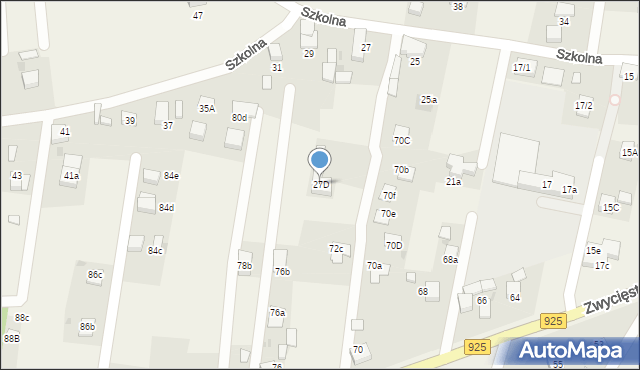 Stanowice, Szkolna, 27D, mapa Stanowice