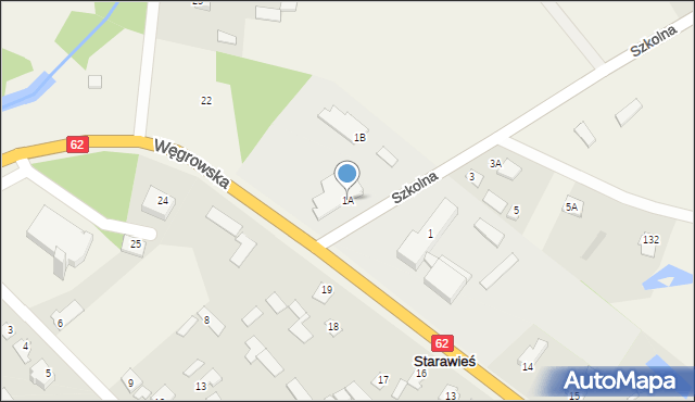 Starawieś, Szkolna, 1A, mapa Starawieś