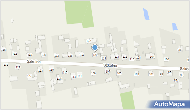 Starcza, Szkolna, 120, mapa Starcza