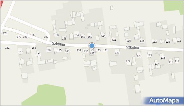 Starcza, Szkolna, 135, mapa Starcza