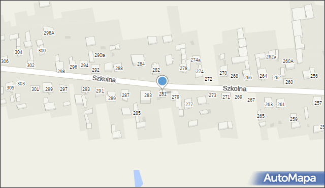 Starcza, Szkolna, 281, mapa Starcza