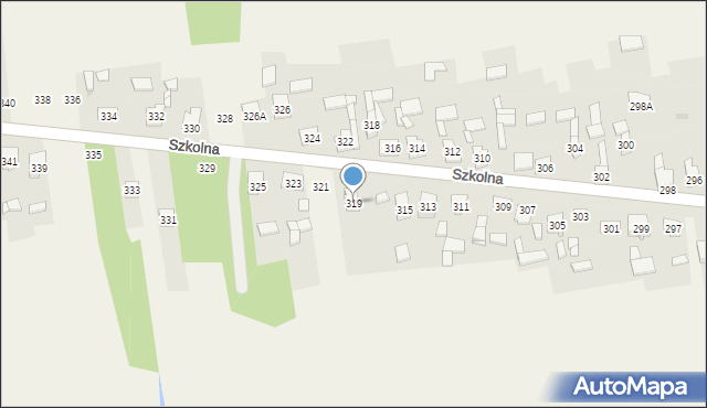 Starcza, Szkolna, 319, mapa Starcza